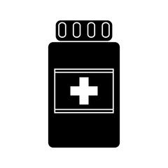Medicine jar icon. Medical health care and hospital theme. Isolated design. Vector illustration