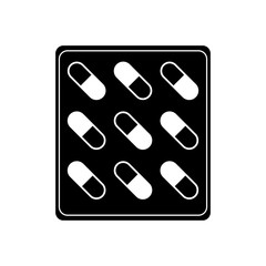 Tablet of pills icon. Medical health care and hospital theme. Isolated design. Vector illustration