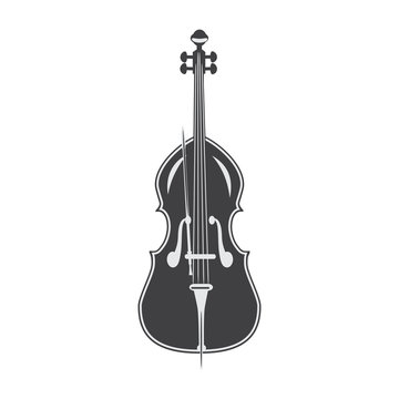 Black and white contrabass