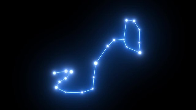 Zodiac Scorpio Star Constellation Forming in Glowing Light