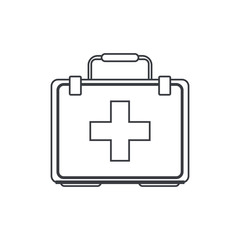 Obraz premium Medical kit icon. Medical health care and hospital theme. Isolated design. Vector illustration