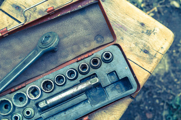 Tool box woth wrench