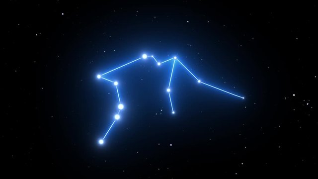 Aquarius Constellation on a Beautiful Starry Night Background
