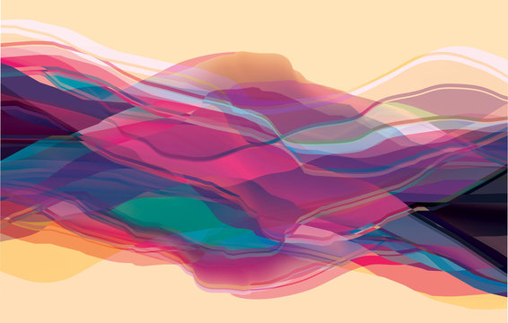 Color waves, abstract surface, modern background, vector design Illustration for you project