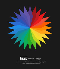 Fototapeta na wymiar Rainbow Color Wheel Vector
