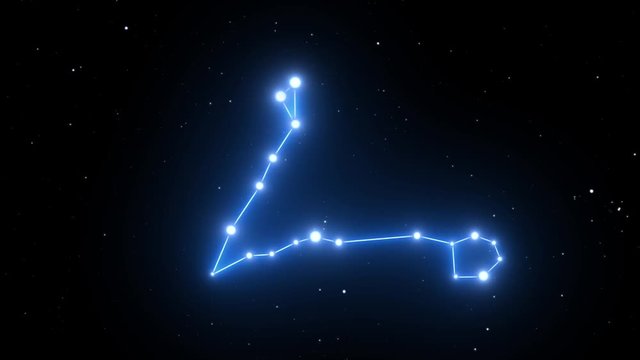 Pisces Constellation on a Beautiful Starry Night Background