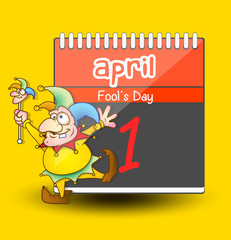 Funny Jester Character – April Fool Day Calendar - 123491431