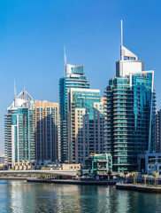 Obraz premium Panorama of Dubai marina