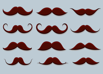 Vector Shapes of Mustaches