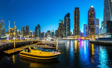 Panorama of Dubai marina