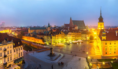 Fototapeta premium Panoramic view of Warsaw