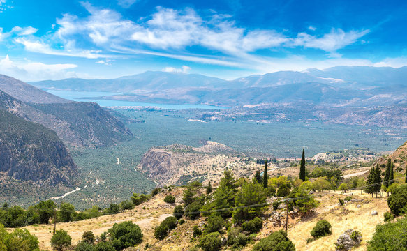 Valley of Amphissa in Greece
