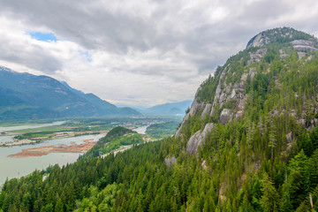 Obraz premium Rocky Mountains. Coastal Mountains. Chief Peak trail in Sea to Sky Park. British Columbia. Canada.