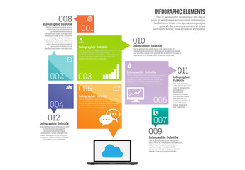 Clustered Talk Bubble Infographic