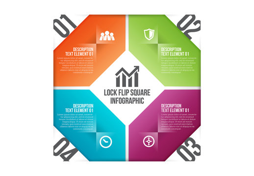 Four Tile Hexagonal Cluster Infographic