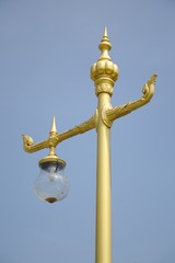 Fototapeta na wymiar gold lamp pole
