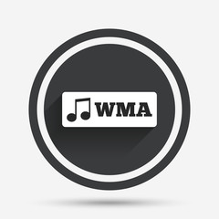 Wma music format sign icon. Musical symbol.