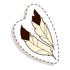Decorative feather vector.