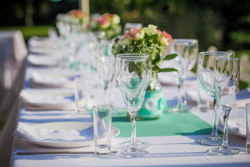 Table wedding reception