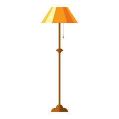 Cartoon lamp vector illustration.