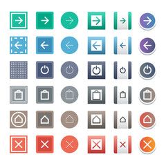 Web buttons vector icons.