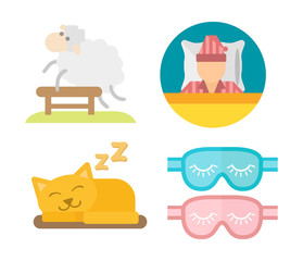 Sleep icons vector illustration