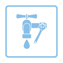 Icon of wrench and faucet