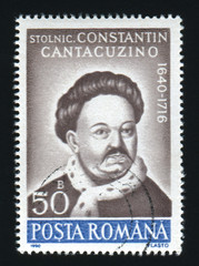 ROMANIA - CIRCA 1990: A post stamp printed in Romania, shows portrait of Constantin Cantacuzino, 1640 - 1716, circa 1990.