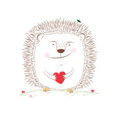 Hedgehogs love confession, ontour drawing