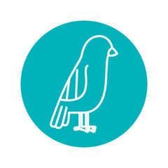 Circle shape with bird animal vector illustration