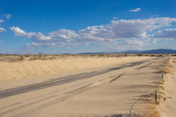 Desert Across Empty Road