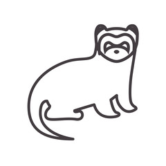 silhouette with nutria wild animal vector illustration