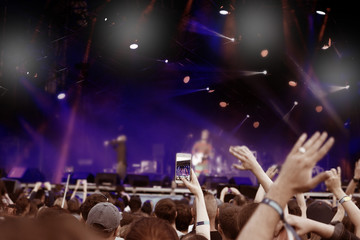 Crowd at a open air concert