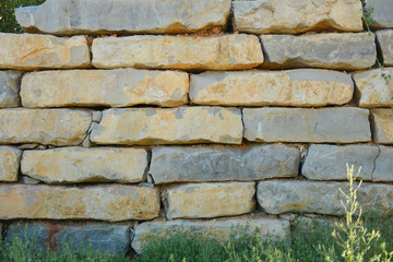 brick wall on the street