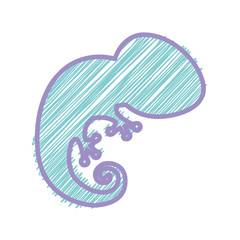 silhouette with salamander wild stripes vector illustration