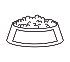 silhouette with Pet dish food vector illustration