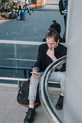 Man with tablet