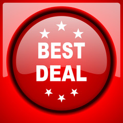 best deal red icon plastic glossy button