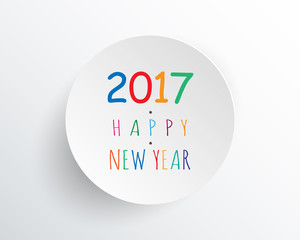 Happy new 2017 year. Greetings card. Colorful design. Vector ill