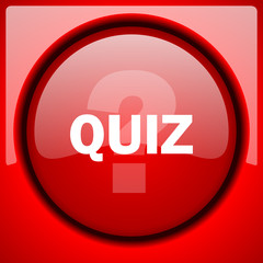 quiz red icon plastic glossy button