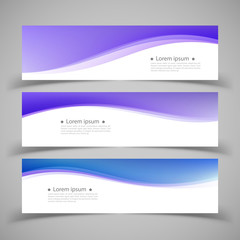 Fototapeta premium Set of banner templates. Modern abstract Vector Illustration de