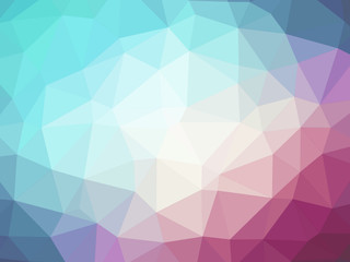 Abstract pink blue gradient low polygon shaped background