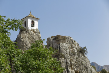 Fototapeta na wymiar Bell tower on el castell de guadalest
