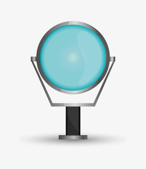 Mirror icon. Hair salon and barber shop tools theme. Colorful design. Vector illustration