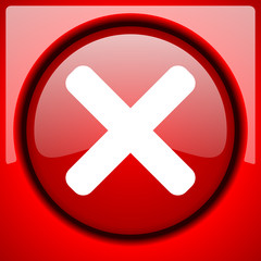 Obraz premium cancel red icon plastic glossy button