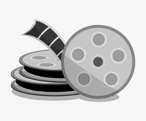 Film reel icon. Cinema movie video film and entertainment theme. Colorful design. Vector illustration