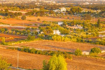 cultivated fields in the Itria Valley in Puglia