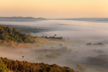 Fog in Khao Takhian Ngo View Point at Khao-kho Phetchabun,Thaila