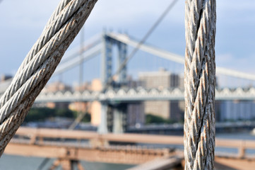 Fototapeta premium NYC Skyline z Brooklyn Bridge