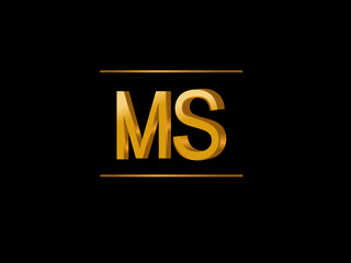 MS Initial Logo for your startup venture.vector illustrator